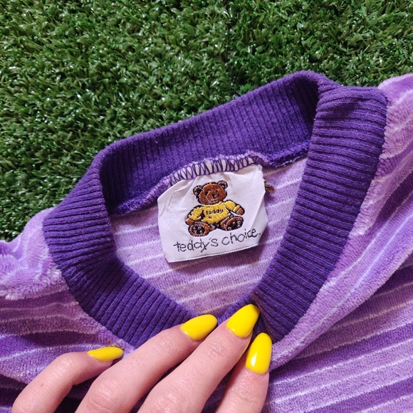 VELOUR STRIPED SWEATER - Picture 2 of 2